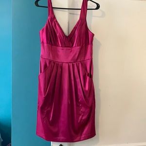 Pink satin dress size 9/10